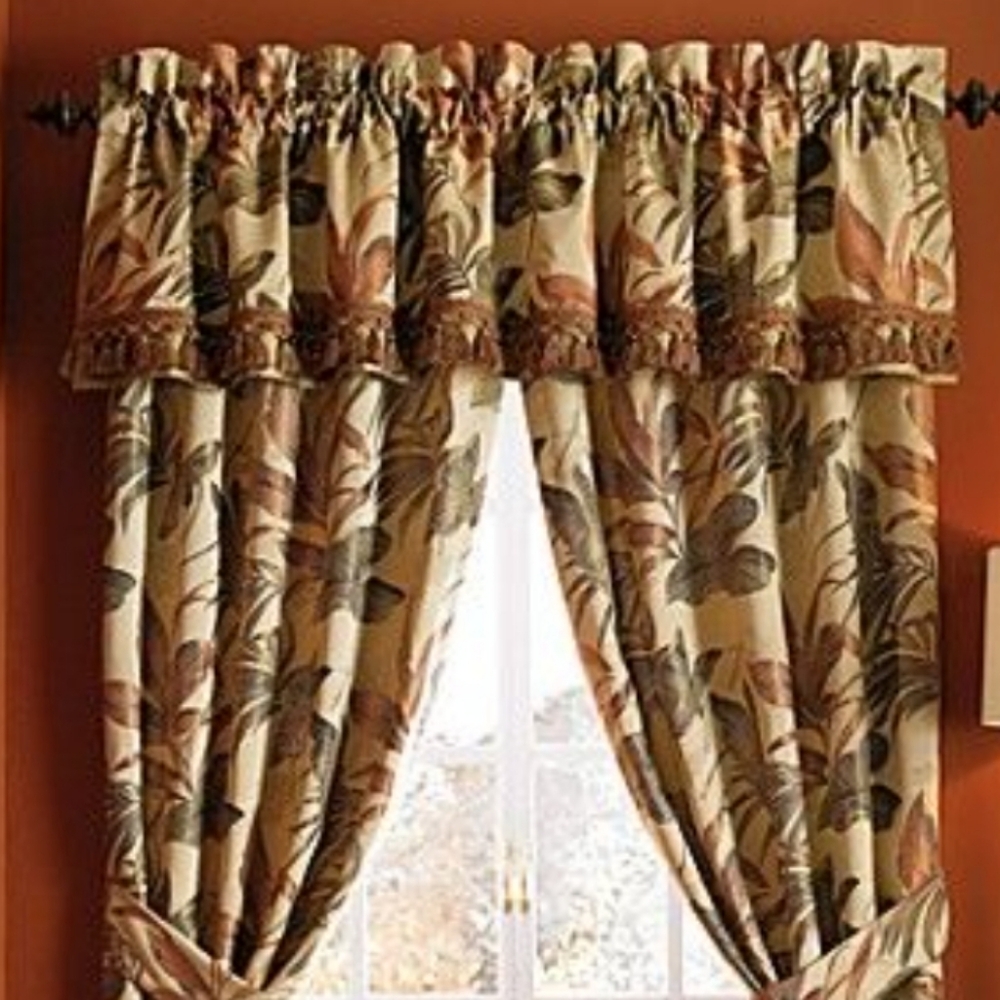 VTG | (2) Croscill Straight Valance Toppers 88" W x 17" Grand Isle